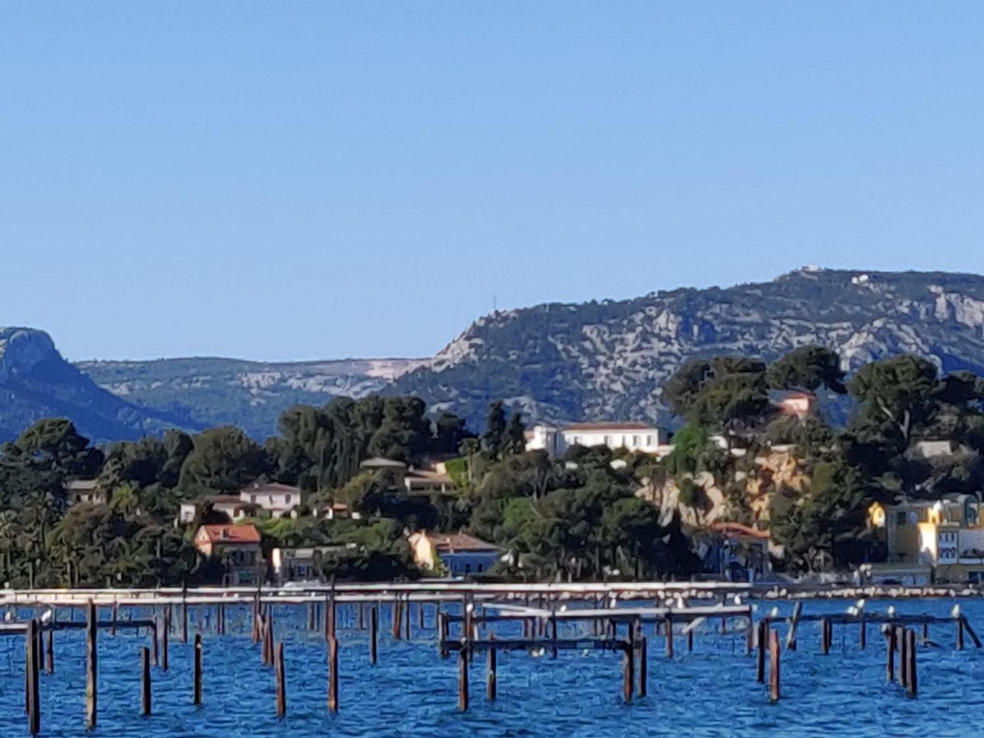 Villa-Chateau Les Terrasses - Tamaris, Plage Des Sablettes, Mer Au Bas De La Propriete La Seyne-sur-Mer Buitenkant foto
