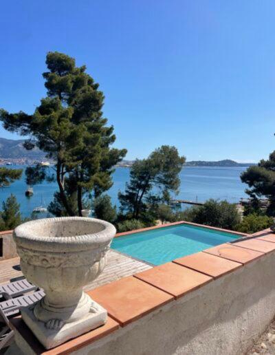 Villa-Chateau Les Terrasses - Tamaris, Plage Des Sablettes, Mer Au Bas De La Propriete La Seyne-sur-Mer Buitenkant foto